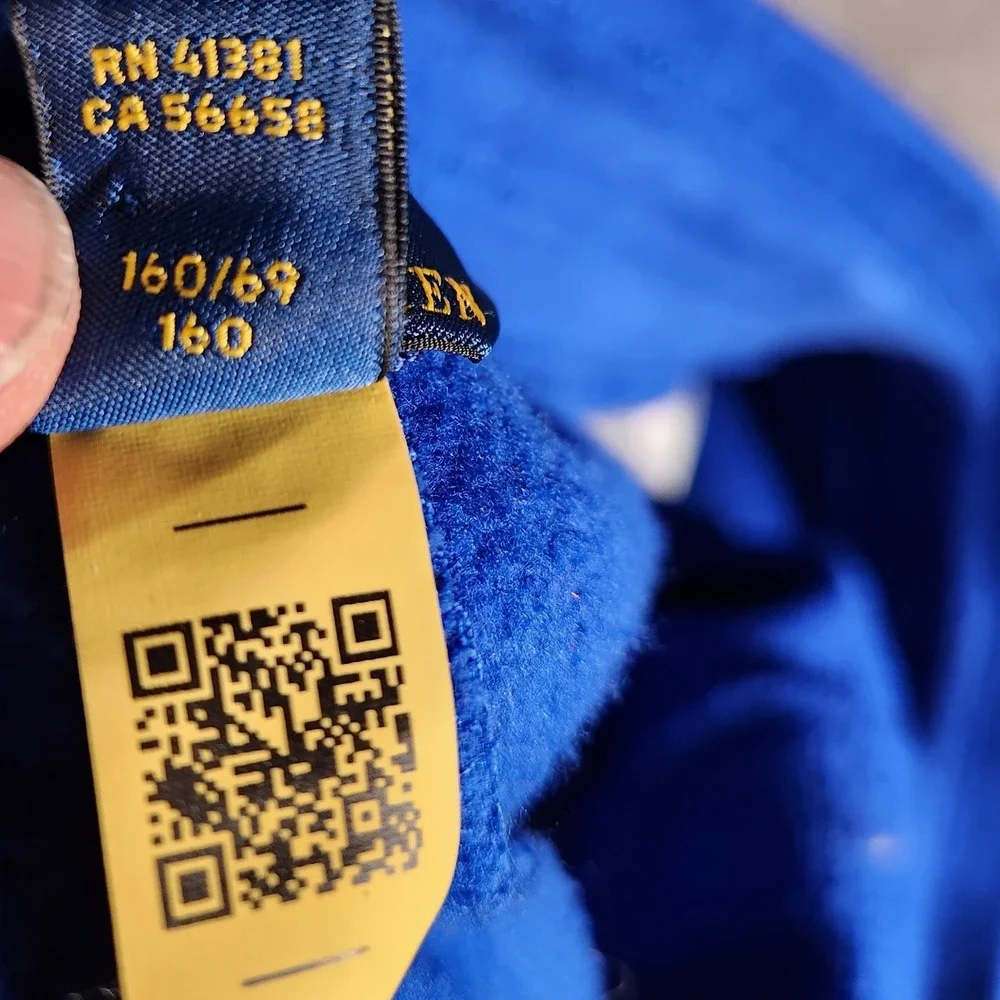 Polo Ralph Lauren Jogger Mens Large 14-16‎ Royal Blue Sweatpants Flame Logo